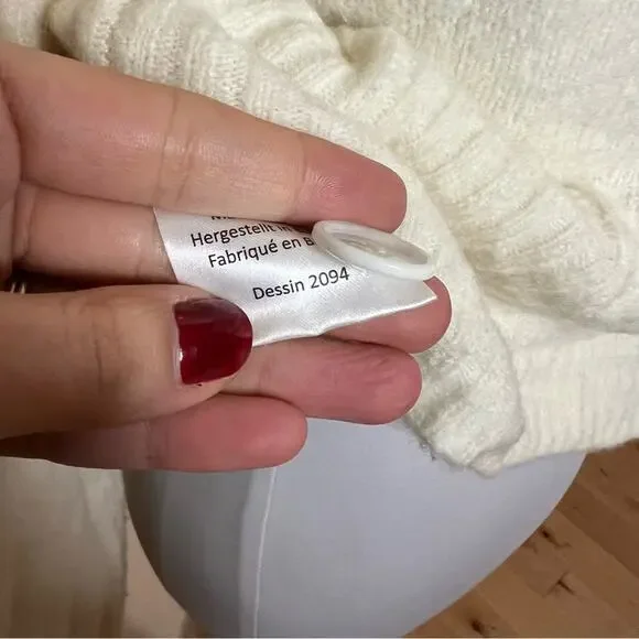 BAUM UND PFERDGARTEN Catia cream wool cardigan an sweater SMALL